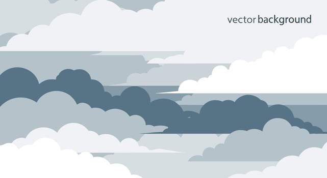 A Digital Impression of a Cloudscape Featuring Varying Shades of Grayscale with Soft Edges vector