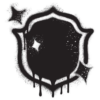 Security shield in graffiti style vector