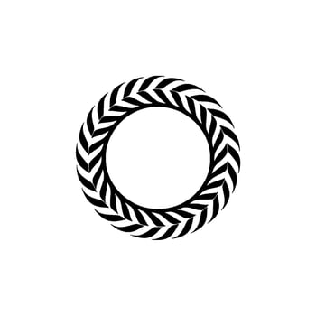 Minimalist Laurel Wreath in Grayscale Symbol of Achievement. vector