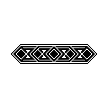 Geometric Black Border on White Background. vector