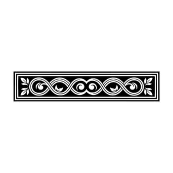 Ornamental Black White Celtic Knot Border. vector
