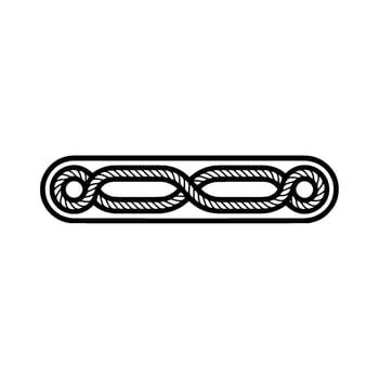 Nautical Rope Knot Emblem in Minimalist. vector