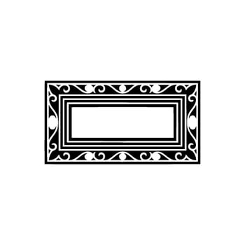 Elegant Black and White Decorative Frame , Illustration,-. vector
