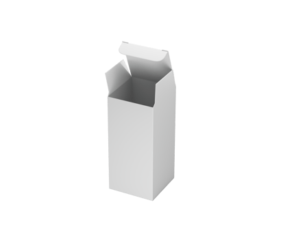 open-top cardboard box with a partially lifted lid for packaging and product mockups. 3d Illustration png