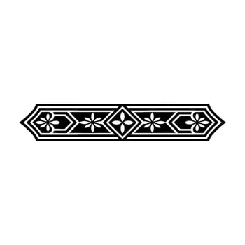 Geometric Ornamental Black and White Border. vector