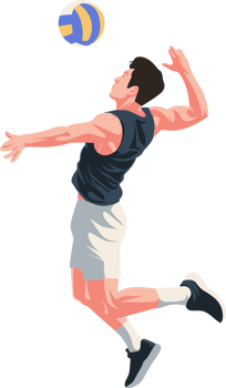 man playing volleyball png