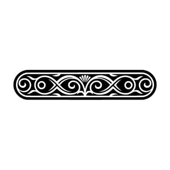 Decorative Black and White Ornamental Border , Elegant and Abstract. vector