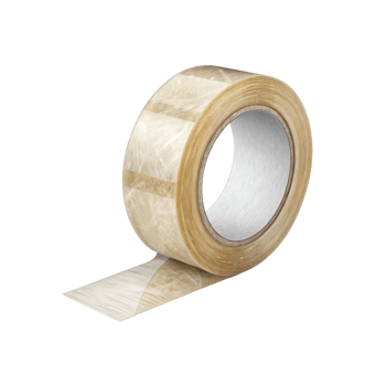 Clear adhesive tape roll for packaging and sealing on transparent background png