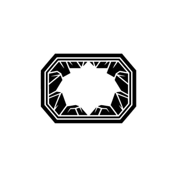Geometric Black and White Frame. vector