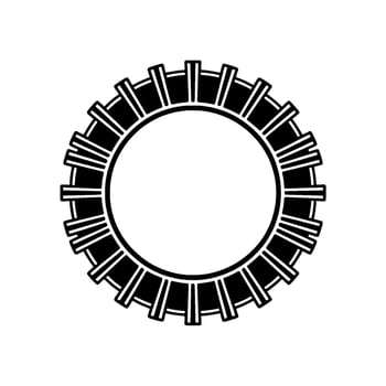 Geometric Black White Radial , Minimalist Style. vector