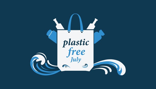 Say No to Plastic This Plastic Free July, Join the Movement, vector