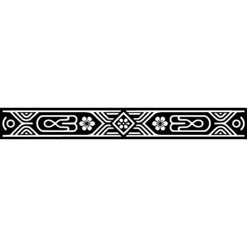 Geometric Black and White Border , Abstract Ornament. vector