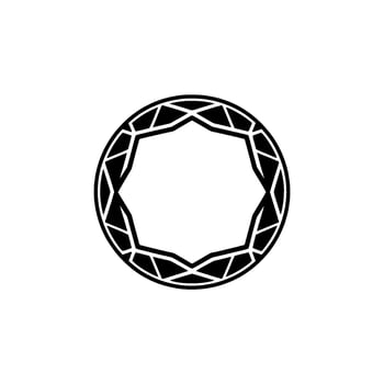 Geometric Diamond - Minimalist Black White. vector