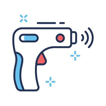 Get a glimpse of this linear style infrared thermometer icon vector