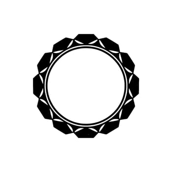 Elegant Geometric Frame - Black and White Illustration. vector