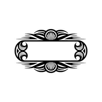 Elegant Art Deco Frame with Shell Embellishments. vector