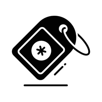 Get a glimpse of this glyph icon showing medical tag vector
