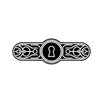 Decorative Keyhole Geometric Art Deco Style. vector