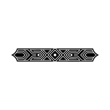 Geometric Black and White Banner Element. vector
