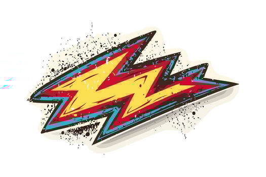 Retro Comic Thunderbolt Energy Symbol vector