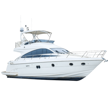 Luxurious white yacht with sleek design and modern features, perfect for leisure and travel on open sea. vessel showcases elegance and sophistication, ideal for marine adventures png