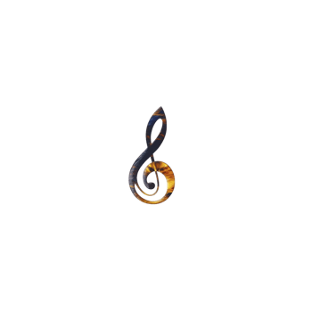 Treble clef symbol with fiery, artistic design stands out against transparency background, evoking sense of passion and creativity in music png