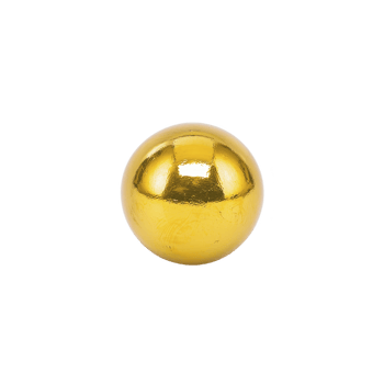Shiny golden sphere with reflective surface, isolated on transparency background, creates striking visual contrast. smooth texture and metallic sheen add luxurious feel png