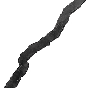 This features jagged, dark crack on transparent background, resembling tear or fissure. texture is rough, suggesting damage or distress png