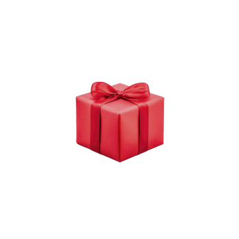 Vibrant red gift box with shiny ribbon and bow, perfect for festive occasions and celebrations, conveying sense of joy and anticipation png