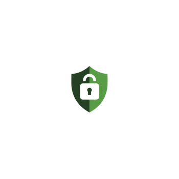Green shield with lock symbol center represents security and protection, conveying sense of safety and trust. design is simple and effective, emphasizing cybersecurity.security shield with lock png