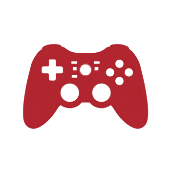 Red gaming controller with sleek design, featuring multiple buttons and joysticks, ideal for immersive game experiences. Perfect for gamers seeking style and functionality png