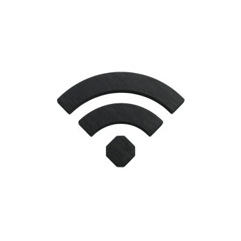 Black Wi Fi symbol on transparency background represents wireless internet connectivity. icon is simple and minimalistic, often used in digital and print media to indicate network access png
