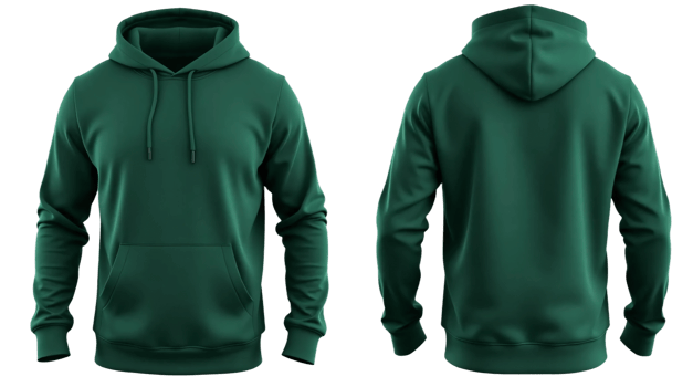 Green hoodie mockup template png
