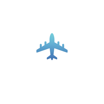 Blue airplane icon is centered on transparency background, symbolizing travel and aviation. simple design emphasizes aircraft silhouette, evoking sense of adventure and exploration png