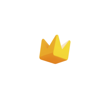 3D illustration of yellow crown with minimalist design, floating against transparency background. crown simple geometric shape gives it modern and playful appearance png