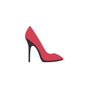 Stylish red high heel shoe with sleek black stiletto heel, perfect for formal occasions or night out. elegant design adds touch of sophistication to any outfit png
