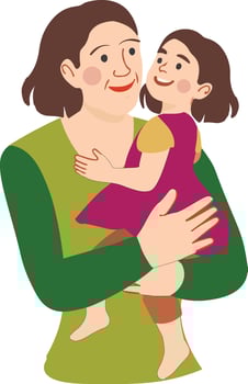 Mother And Child Enjoying Time Together vector