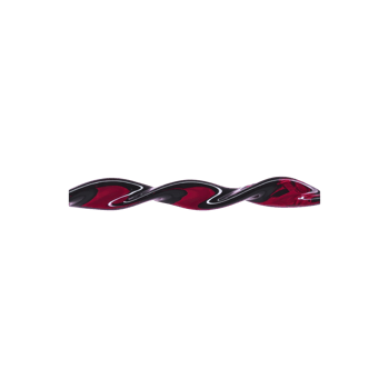 Red and black wavy hair clip with glossy finish, designed for stylish hair decoration. clip features unique wave pattern, adding touch of elegance to any hairstyle png