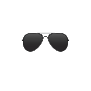 Aviator sunglasses with sleek black frame and dark lenses, offering classic and stylish look. Perfect for sunny days and outdoor activities, these sunglasses provide both fashion and function png