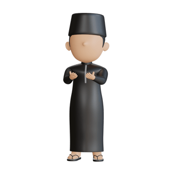Muslim 3D Male Character Standing Confidently png