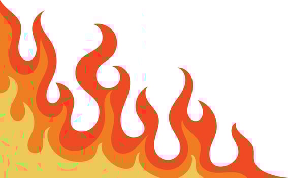 Fire Border Illustration. vector