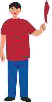People Raise Indonesian Flag to Celebrate Indonesian Independence Day. vector