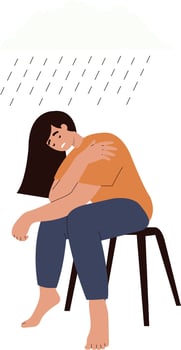 Woman Mental Disorder Character vector