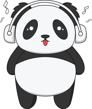 Baby Panda Character. vector