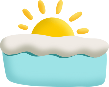 The sun rises above the clouds or the horizon, giving off a bright, cheerful feeling and signifying the beginning of a new day or clear weather. png