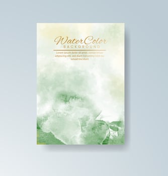 Faded horizon watercolor card for meditative or spiritual uses. vector