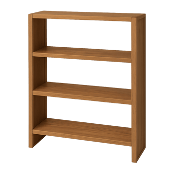 Shelf wood furniture bookshelf, isolated with transparent background png