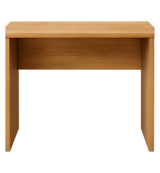 Small wooden office desk or school desk, , isolated on transparent background png