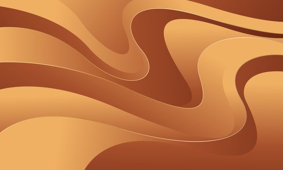 Elegant bronze luxury wave background. Burnt orange wallpaper vector