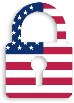 American Flag Lock Icon 4th of July USA Independence Day Veterans Day png